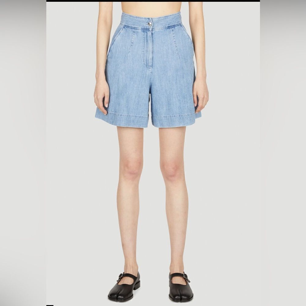 A.P.C Dayana 100% Cotton High Waisted Denim Short Washed Indigo Women's 36/4 NWT